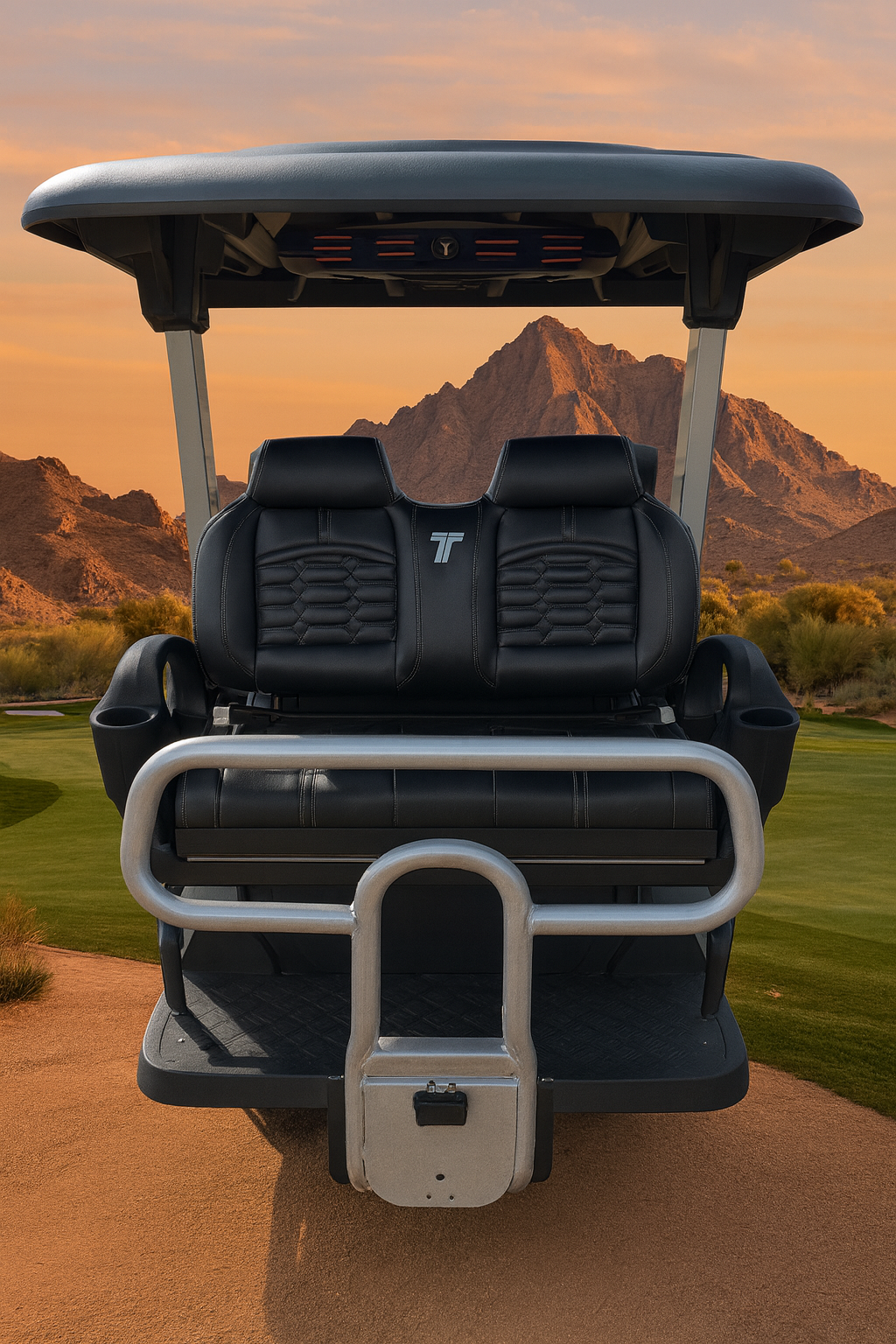 2025 Grey TARA Electric Golf Cart 2+2 Seating, Lithium-ION Batttery