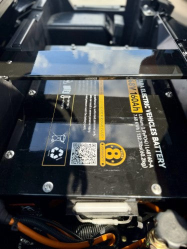 2025 Black Sapphire TARA Electric Golf Cart 2+2 Seating, Lithium-Ion Battery