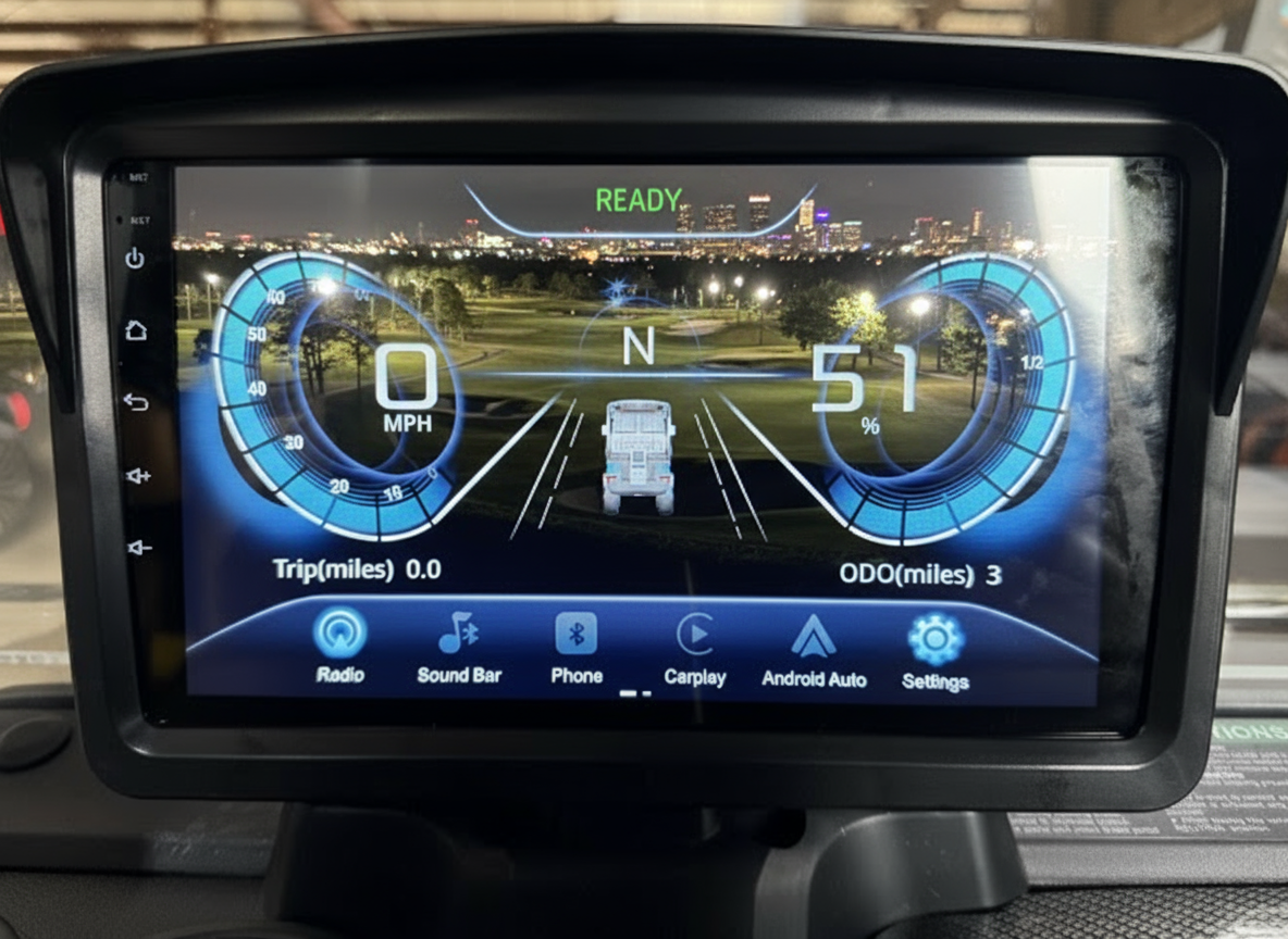 2025 Black Sapphire TARA Electric Golf Cart 2+2 Seating, Lithium-Ion Battery