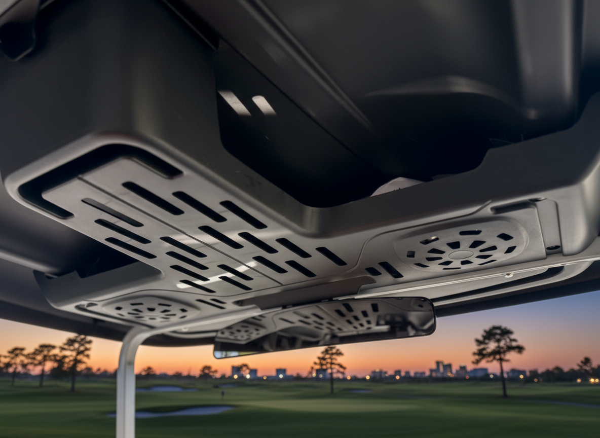 2025 Black Sapphire TARA Electric Golf Cart 2+2 Seating, Lithium-Ion Battery