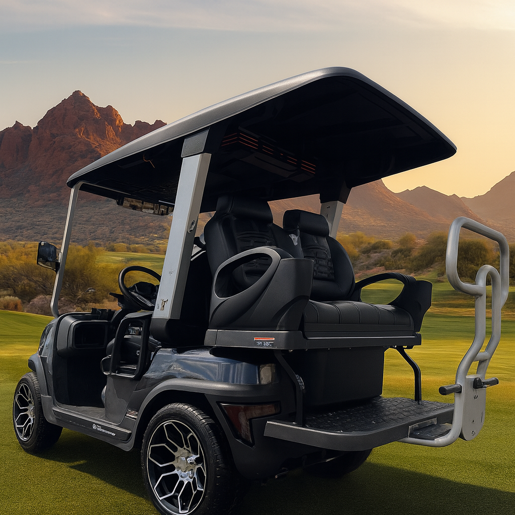 2025 Grey TARA Electric Golf Cart 2+2 Seating, Lithium-ION Batttery