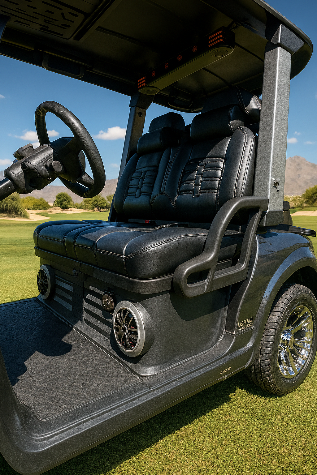 2025 Grey TARA Electric Golf Cart 2+2 Seating, Lithium-ION Batttery
