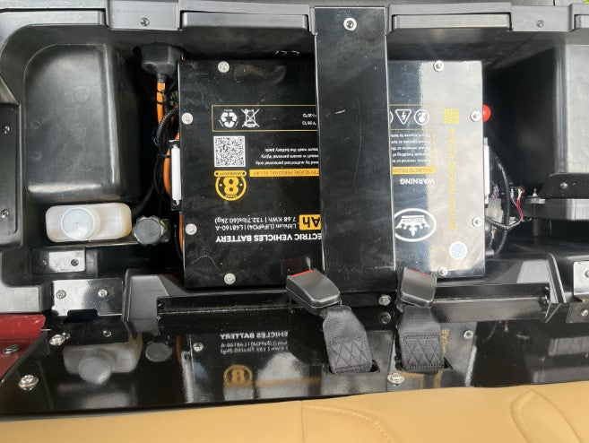 2025 Flamenco Red TARA Electric Golf Cart 2+2 Seating, Lithium-Ion Battery