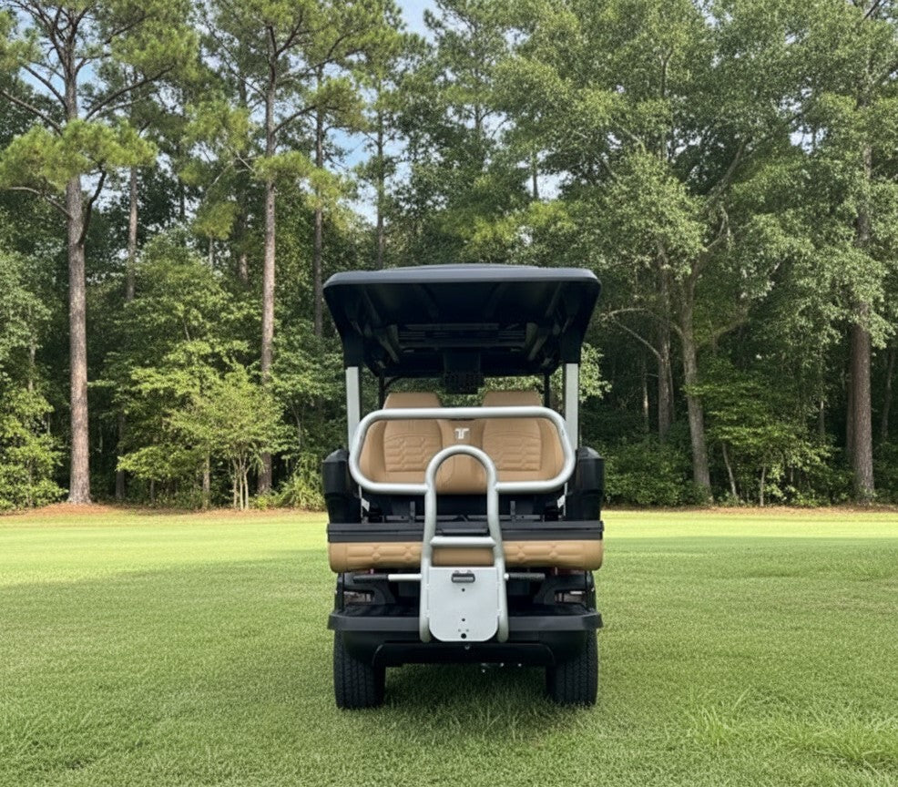 2025 Flamenco Red TARA Electric Golf Cart 2+2 Seating, Lithium-Ion Battery