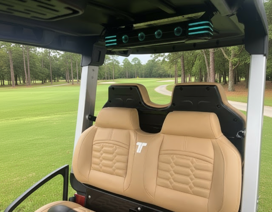 2025 Flamenco Red TARA Electric Golf Cart 2+2 Seating, Lithium-Ion Battery